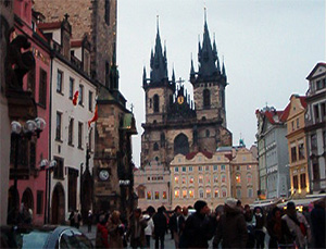Old Town Square in downtown Prague