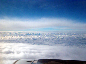 View out window on Alitalia